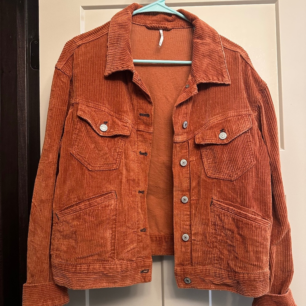 Free People Rust Corduroy Jacket
